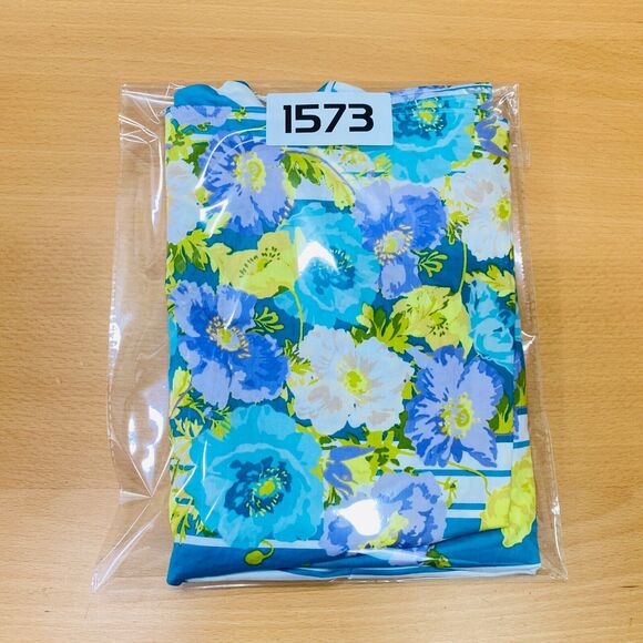 TALBOTS PETITES A-Line Skirt Women's Size 6P Blue Yellow Pleated Floral Stretch - Picture 9 of 9